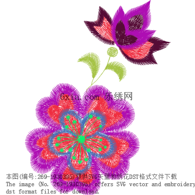 svg矢量绣花图下载