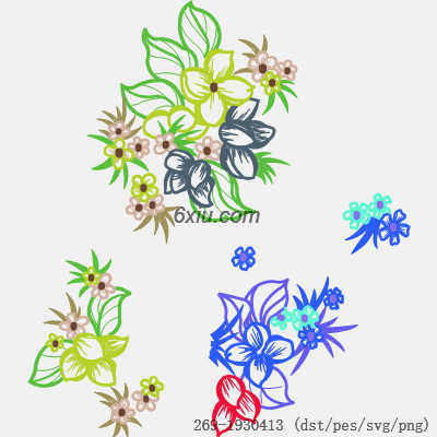 svg矢量绣花图下载