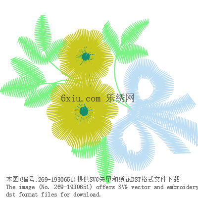svg矢量绣花图下载