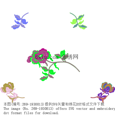 svg矢量绣花图下载