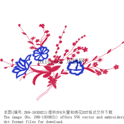 svg矢量绣花图下载
