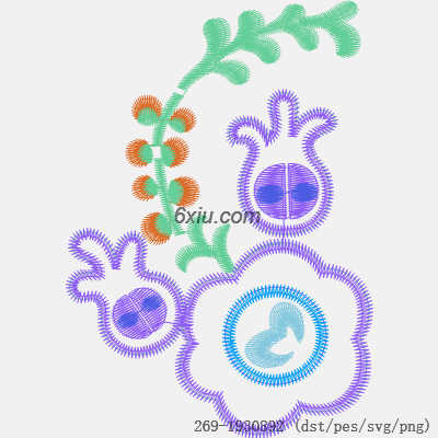 svg矢量绣花图下载