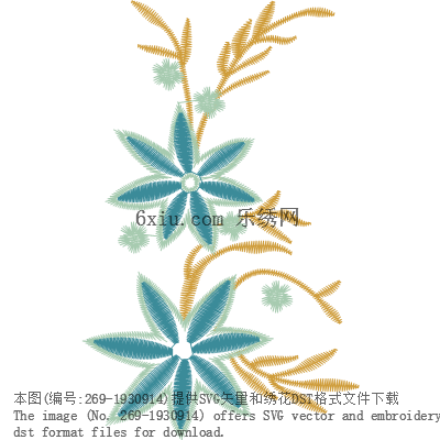svg矢量绣花图下载