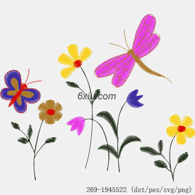svg矢量绣花图下载