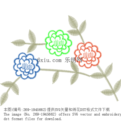 svg矢量绣花图下载