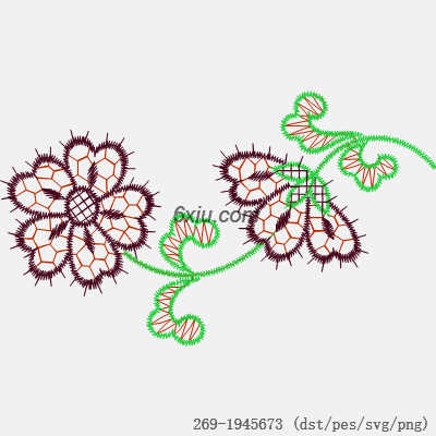 svg矢量绣花图下载