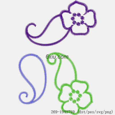 svg矢量绣花图下载