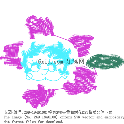 svg矢量绣花图下载