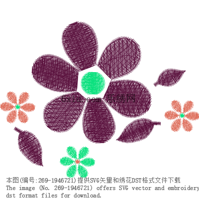 svg矢量绣花图下载