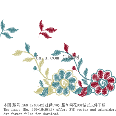 svg矢量绣花图下载