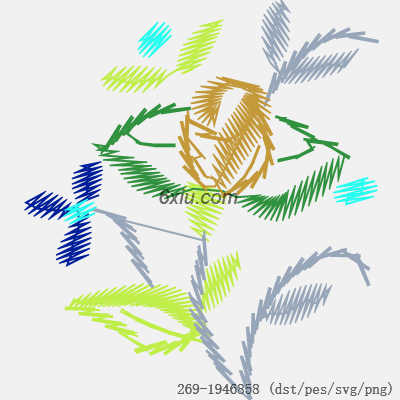 svg矢量绣花图下载