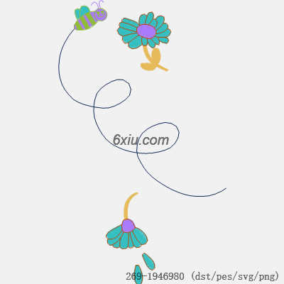 svg矢量绣花图下载