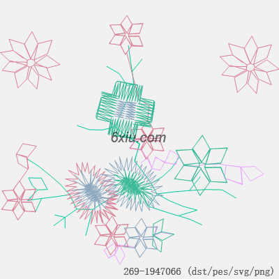 svg矢量绣花图下载