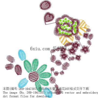 svg矢量绣花图下载