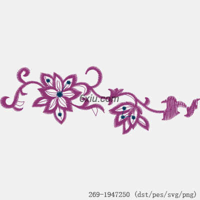 svg矢量绣花图下载
