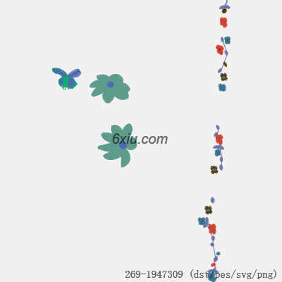 svg矢量绣花图下载