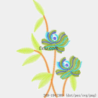 svg矢量绣花图下载