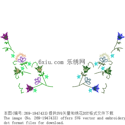svg矢量绣花图下载