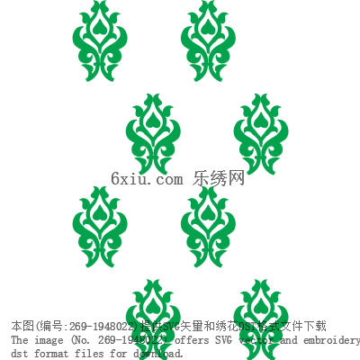 svg矢量绣花图下载