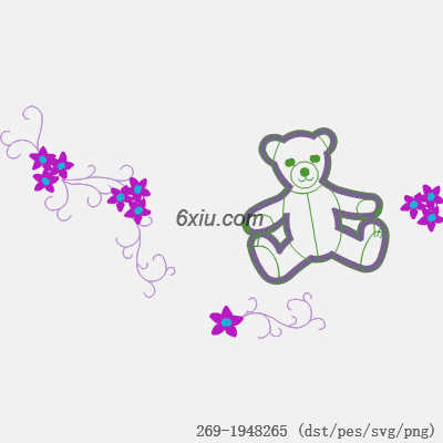 svg矢量绣花图下载