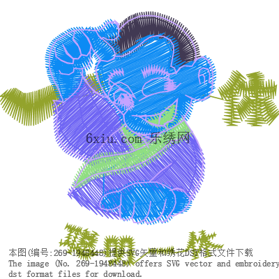 svg矢量绣花图下载