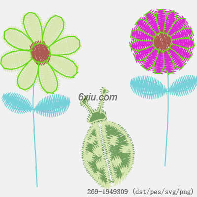 svg矢量绣花图下载