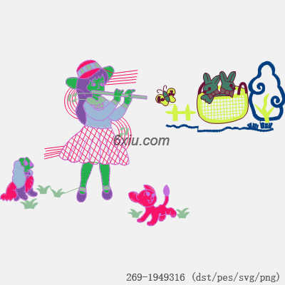 svg矢量绣花图下载