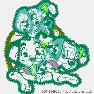 svg矢量绣花图下载