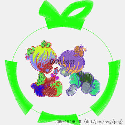 svg矢量绣花图下载