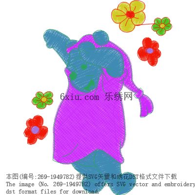 svg矢量绣花图下载