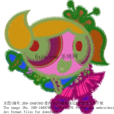 svg矢量绣花图下载