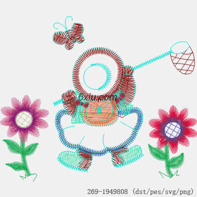 svg矢量绣花图下载