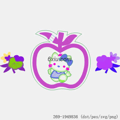 svg矢量绣花图下载