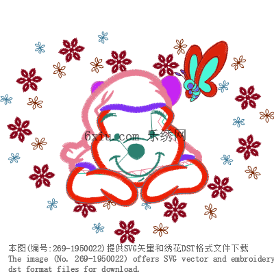 svg矢量绣花图下载