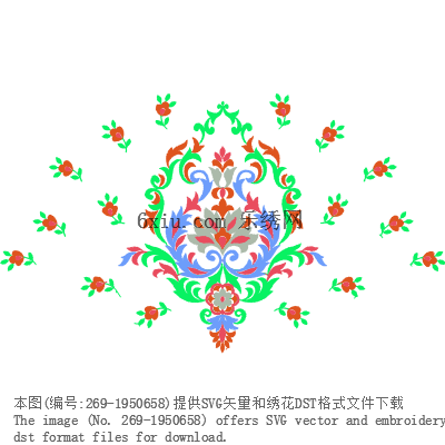 svg矢量绣花图下载