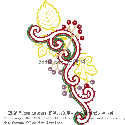 svg矢量绣花图下载
