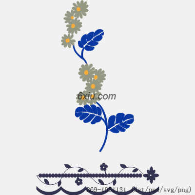 svg矢量绣花图下载