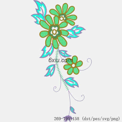 svg矢量绣花图下载