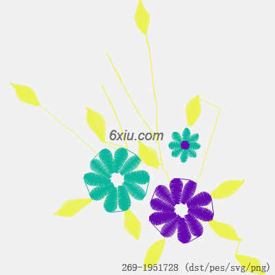 svg矢量绣花图下载