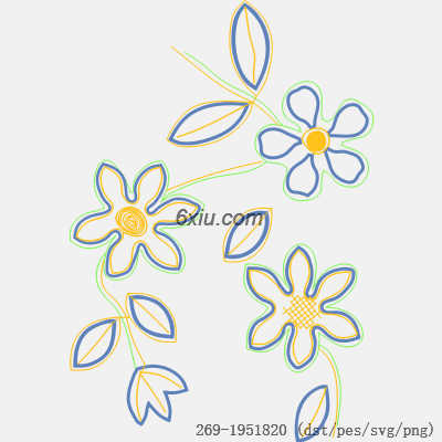 svg矢量绣花图下载