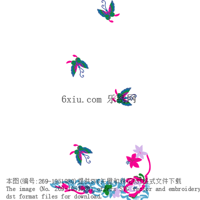 svg矢量绣花图下载