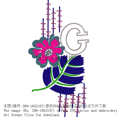 svg矢量绣花图下载
