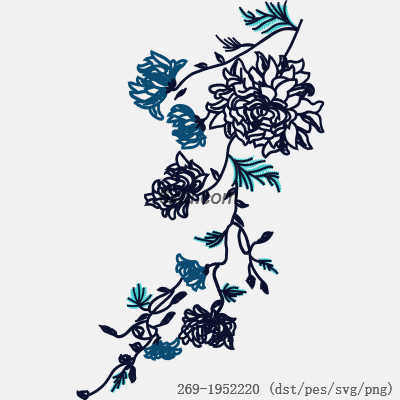 svg矢量绣花图下载