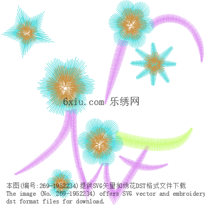 svg矢量绣花图下载