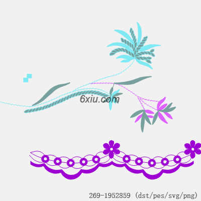 svg矢量绣花图下载