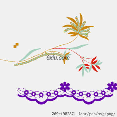 svg矢量绣花图下载