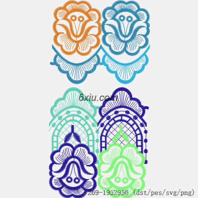 svg矢量绣花图下载