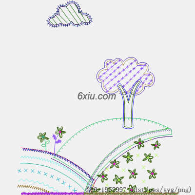 svg矢量绣花图下载
