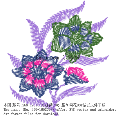 svg矢量绣花图下载