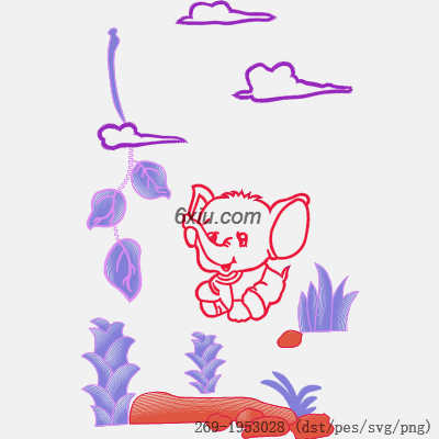 svg矢量绣花图下载